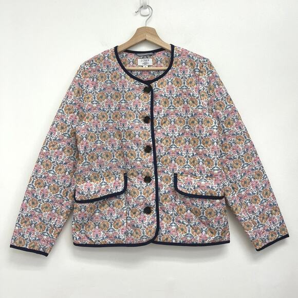 J. Crew Quilted Puffer Lady Jacket Liberty Honeysuckle Floral PrimaLoft - Size 6 - Picture 13 of 13